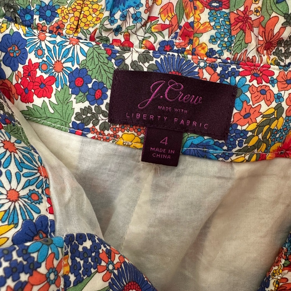 J. Crew Multicolor Floral High Waist Shorts in Liberty Fabric - Picture 7 of 8